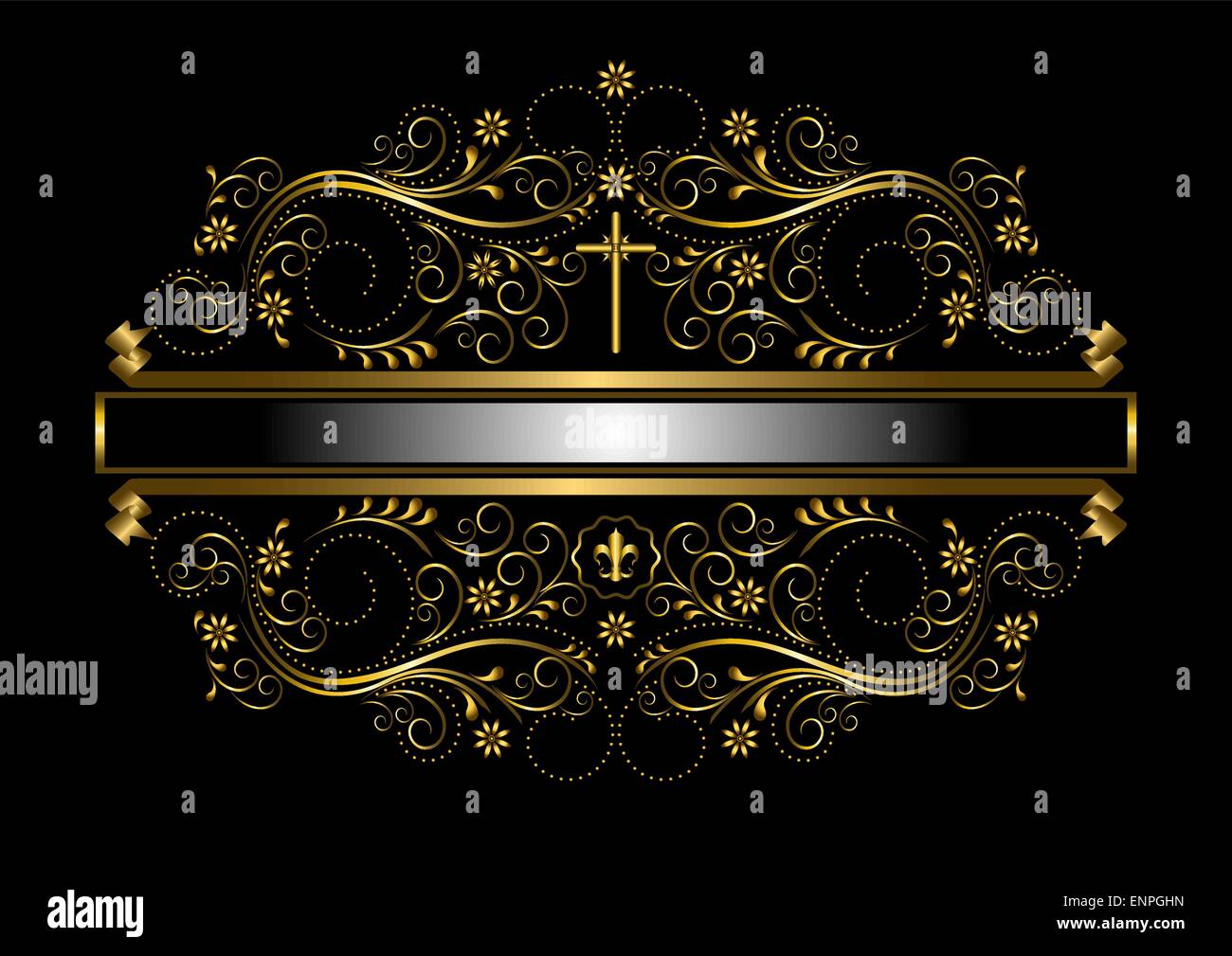 Text Frame Cross Cross framed Stock Vector Images - Alamy