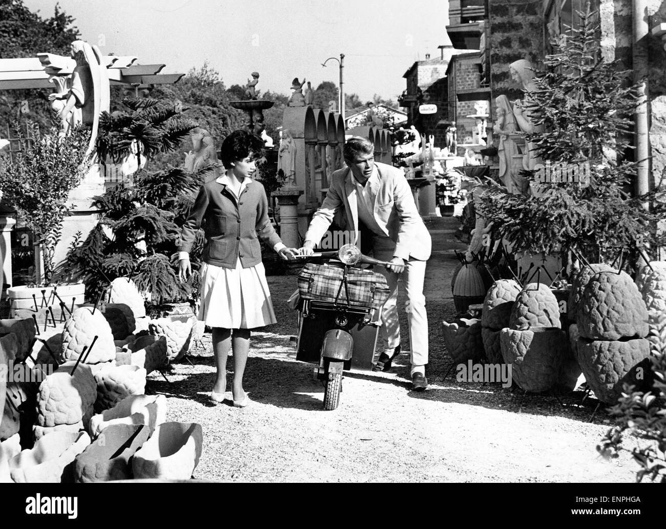 Rome Adventure, aka: Abenteuer in Rom, USA 1962, Regie: Delmer Daves, Darsteller: Suzanne Pleshette, Troy Donahue Stock Photo