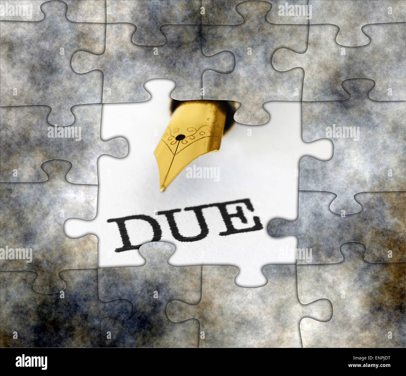 Due puzzle concept Stock Photo - Alamy
