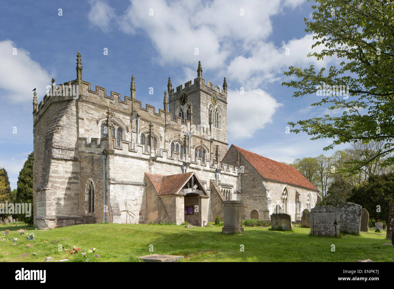 St Peter's church, Wootton Wawen, Warwickshire, England, UK Stock Photo