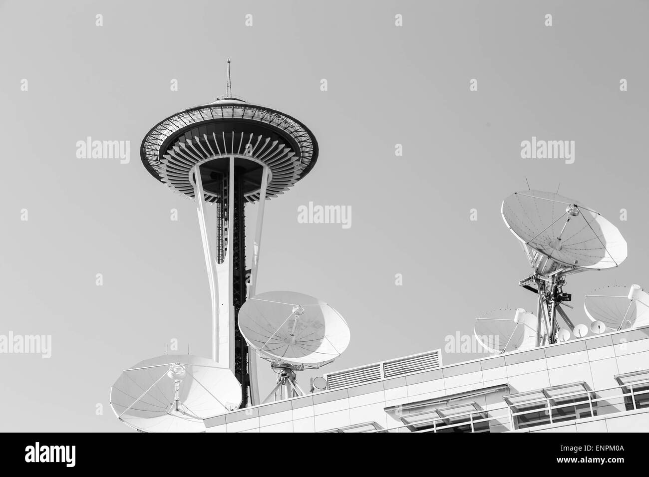 Space needle Black and White Stock Photos & Images Alamy