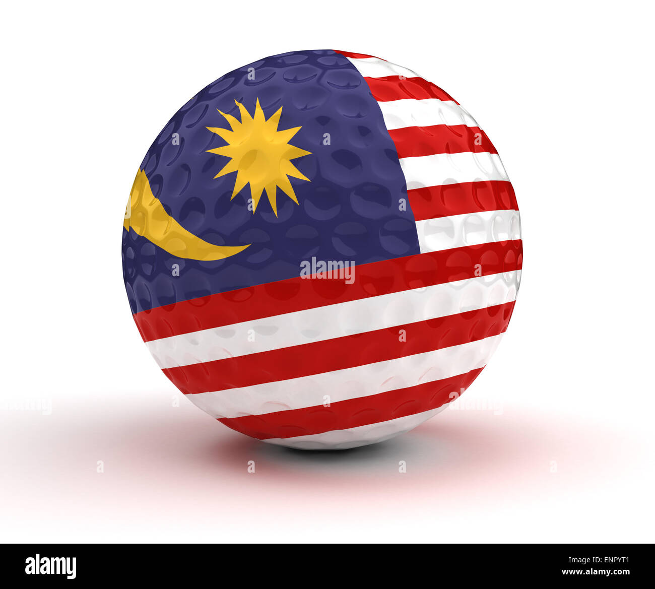 Malaysian Golf Ball (Isolated with clipping path) Stock Photo
