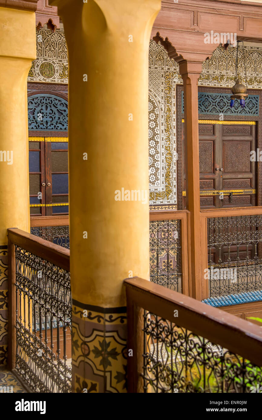 Detail from Riad Amlal in Marrakesh, Morocco. Stock Photo