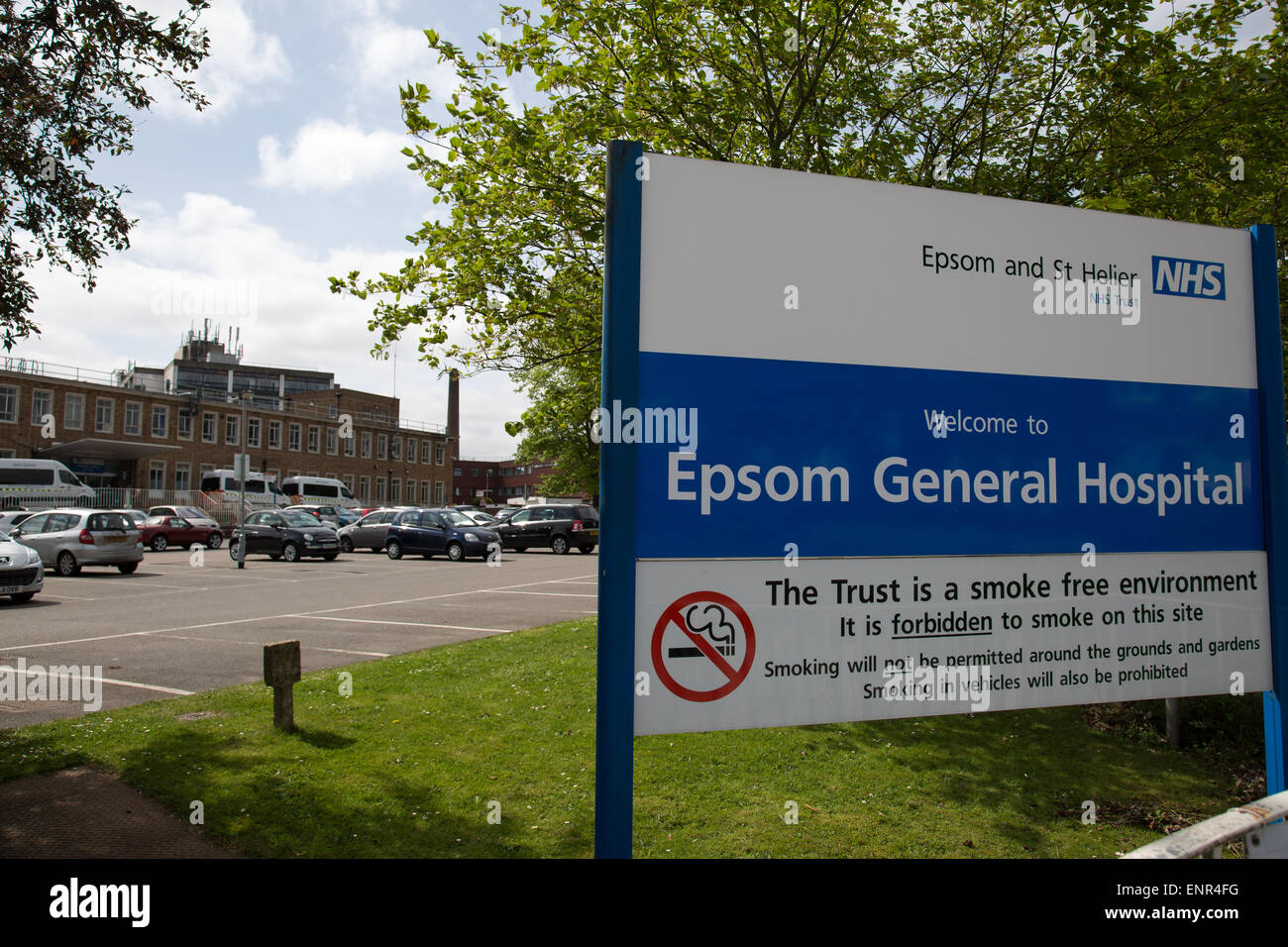 Epsom General Hospital Stock Photo - Alamy