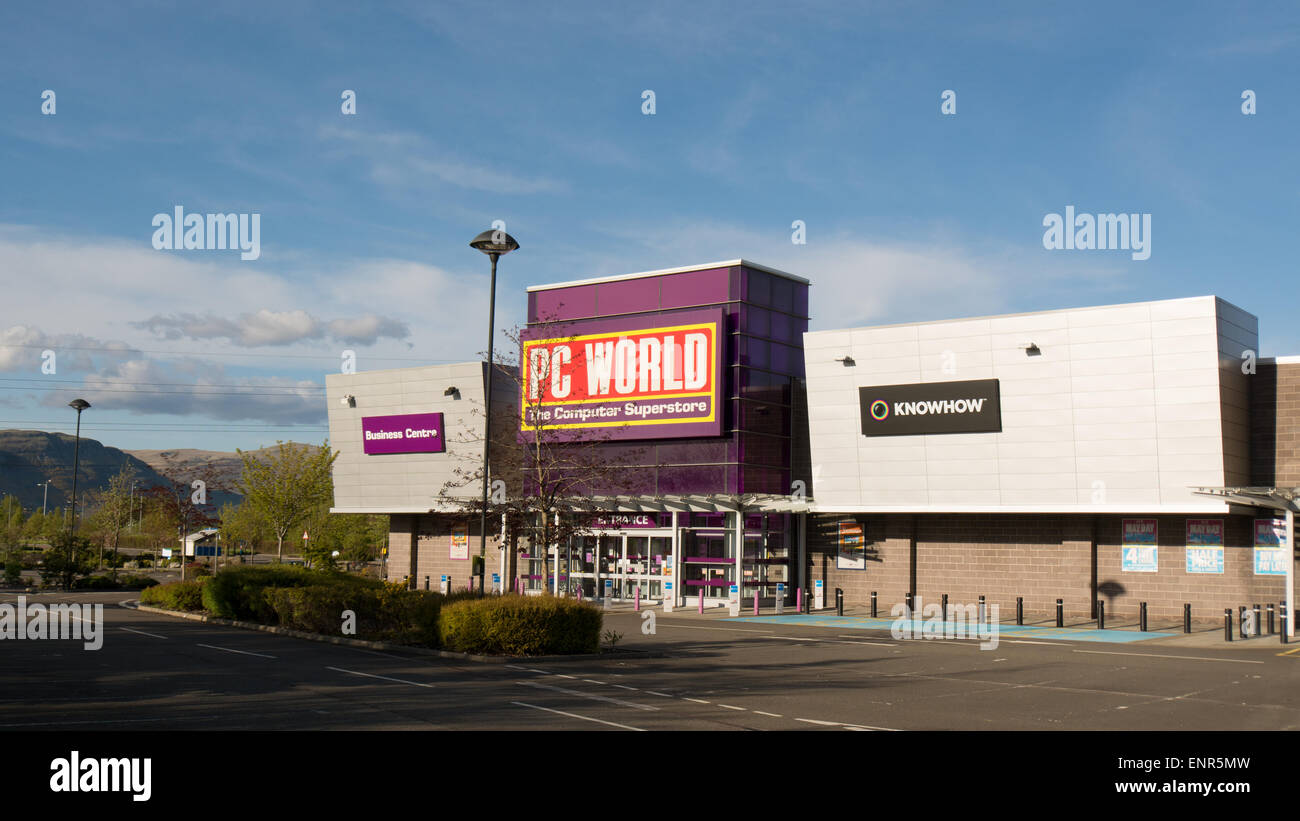 PC World superstore and Business Centre, Springkerse Retail Park, Stirling, Scotland, UK Stock Photo