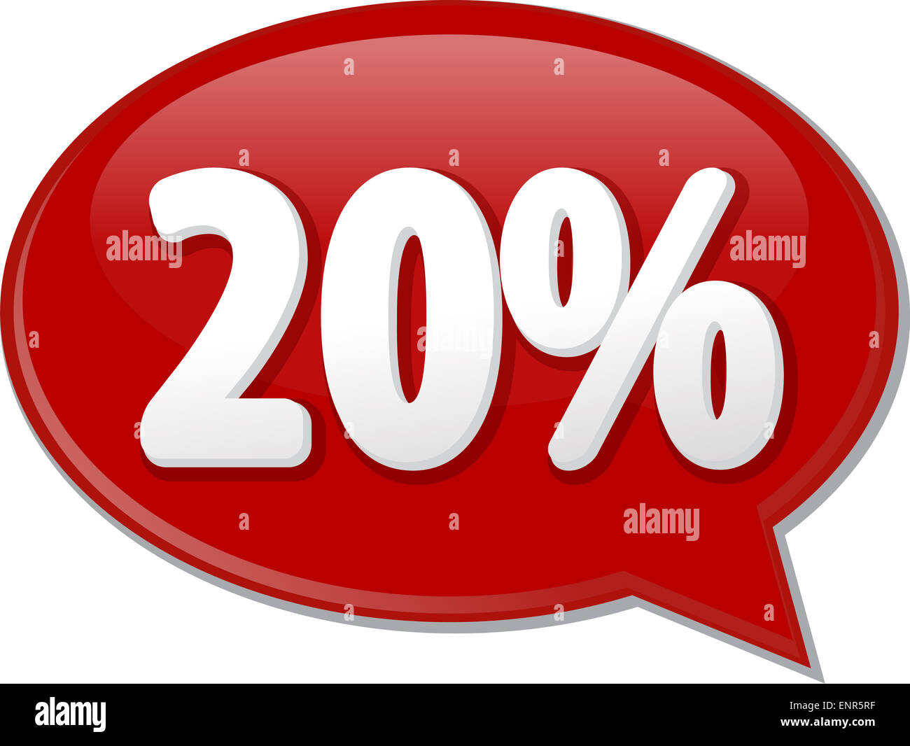 Word speech bubble illustration of discussion forum blog percent