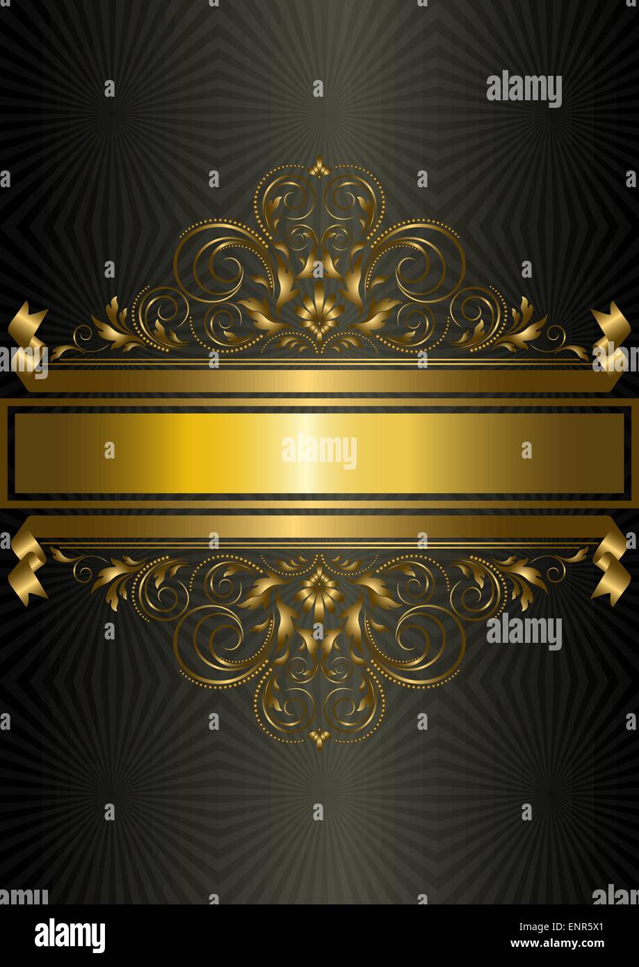 Gold Vector Pattern Ribbon Gold vintage pattern with ribbons and strips Stock Vector Image & Art ...