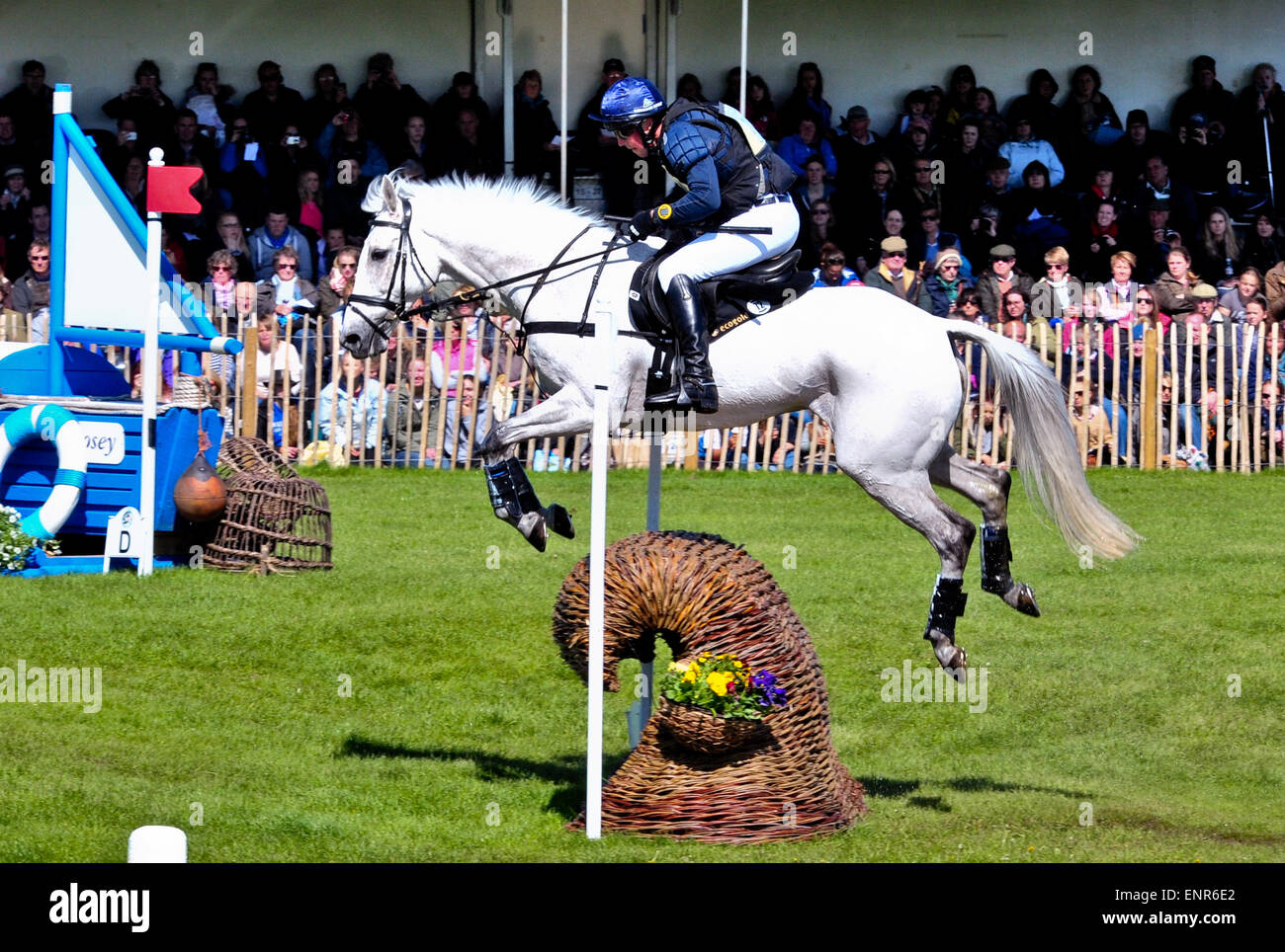 Dag Albert at the water jump as part of the cross country event at the