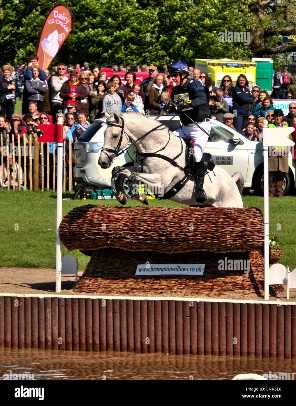 Dag Albert at the water jump as part of the cross country event at the