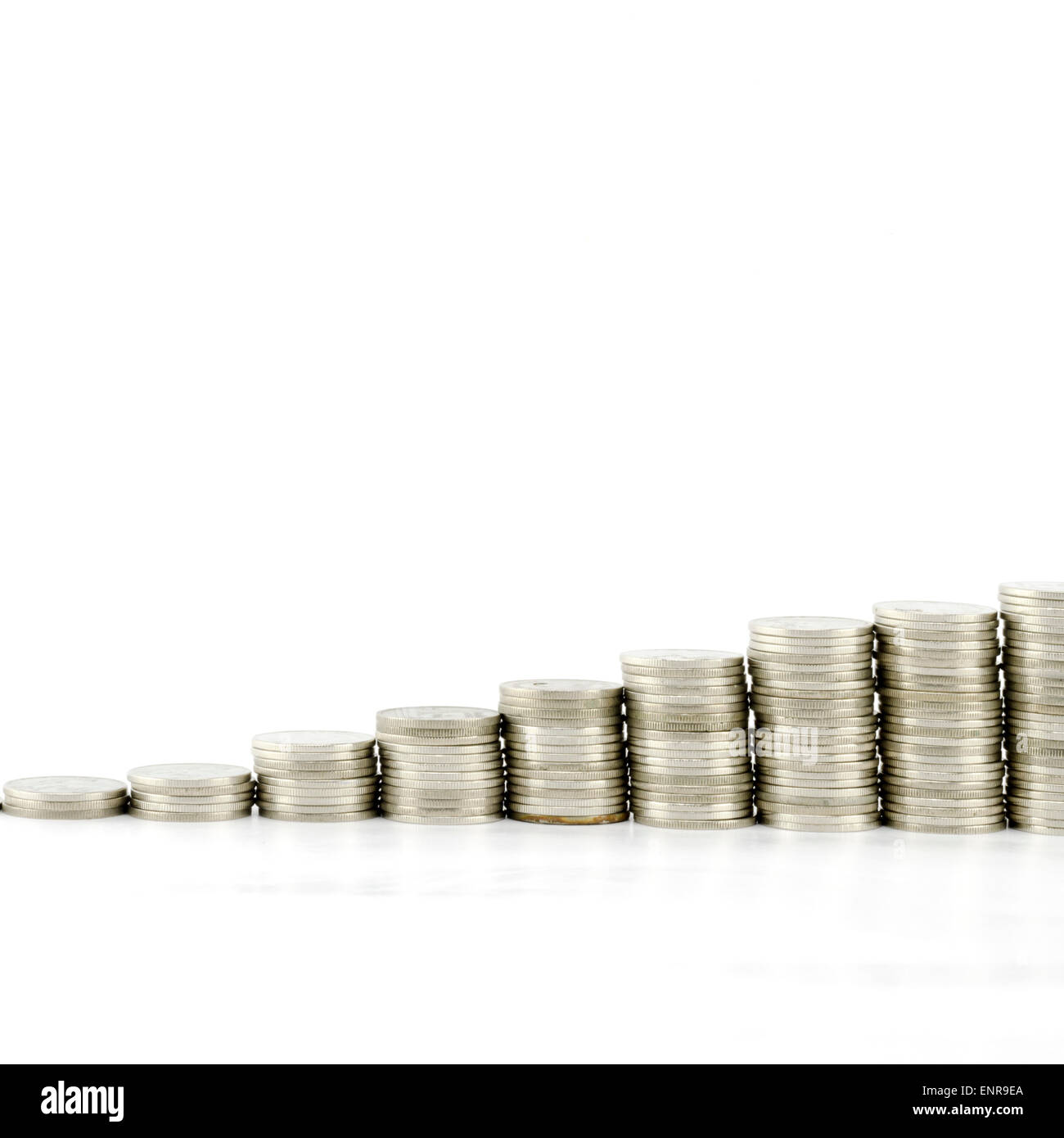silver coin isolated on white background Stock Photo - Alamy