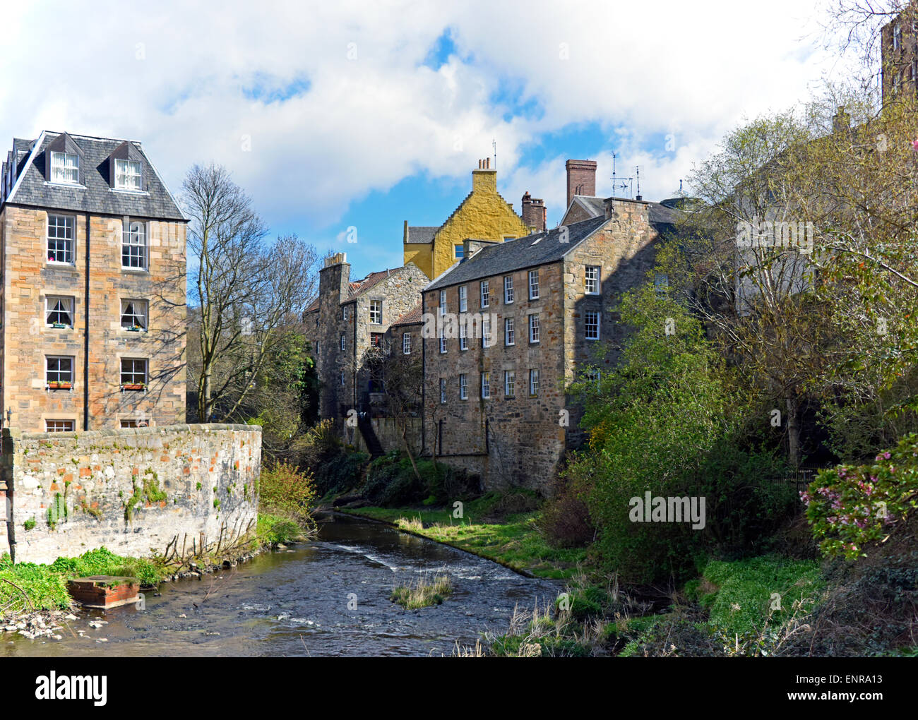 The Water of Leith. Dean Village, Edinburgh, Scotland, United Kingdom, Europe. Stock Photo