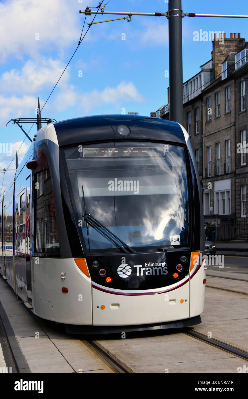Edinburgh tram. York Place, Edinburgh, Scotland, United Kingdom, Europe. Stock Photo