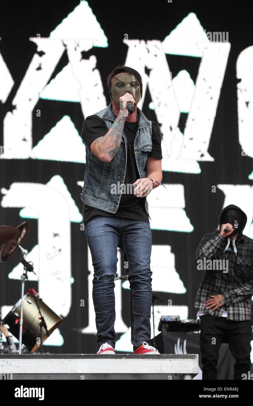 Las Vegas, NV, USA. 9th May, 2015. Hollywood Undead on stage for Rock in Rio USA 2015 - SAT, City of Rock, Las Vegas, NV May 9, 2015. Credit:  James Atoa/Everett Collection/Alamy Live News Stock Photo