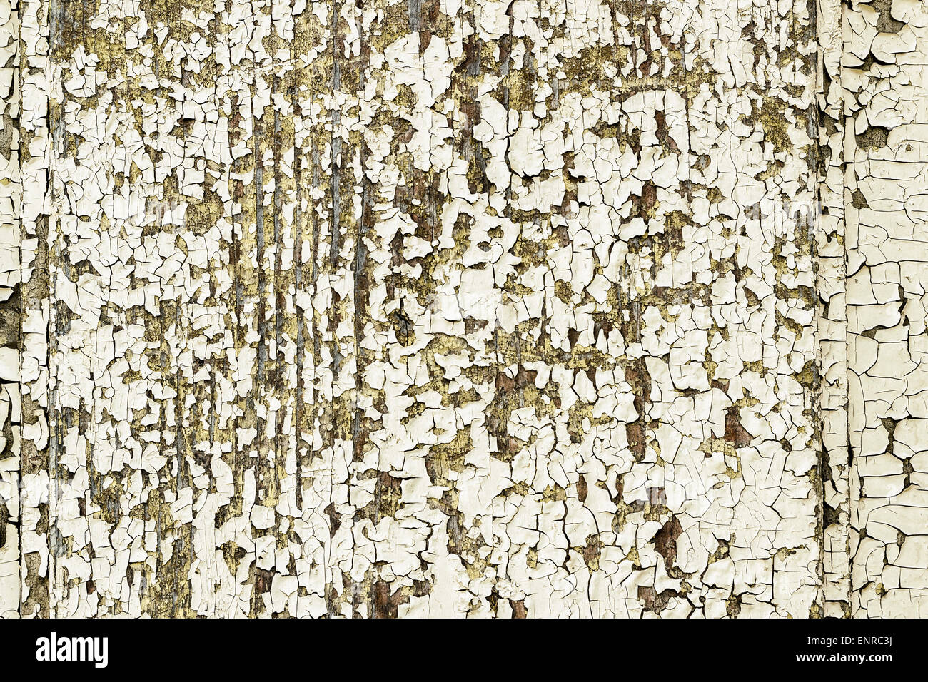 Wooden old wall with white paint is severely weathered Stock Photo - Alamy
