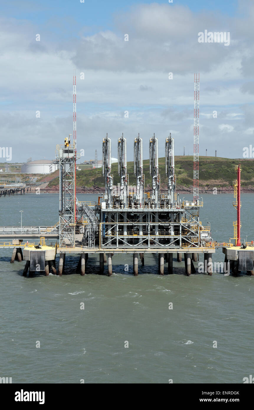 The South Hook LNG Terminal in Milford Haven, Pembrokeshire, Wales. Stock Photo