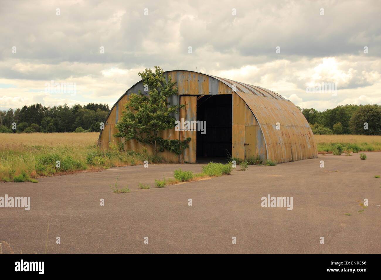 Sheet Metal Shelter With Open Door Stock Photo 82265266 Alamy
