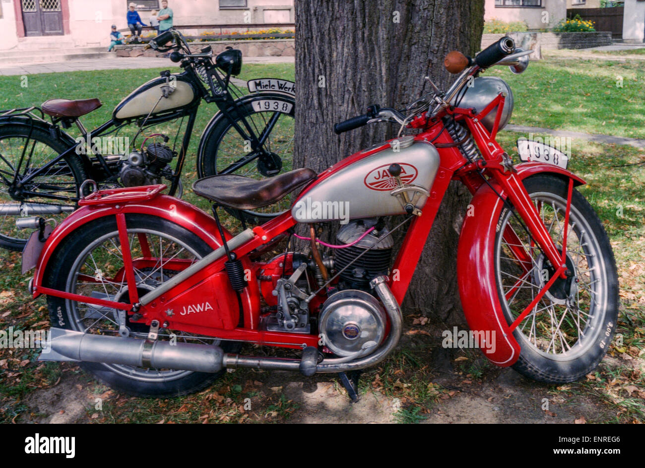 Motorbike, Jawa 250 Special from 1938, Czechoslovakia  production, veteran,  oldtimer Stock Photo