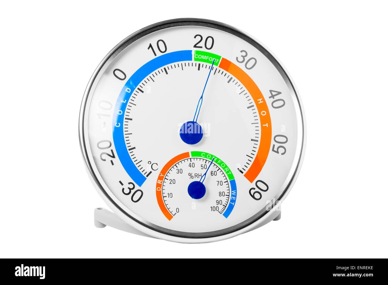 hygrometer shows a comfortable temperature and humidity Stock Photo Alamy