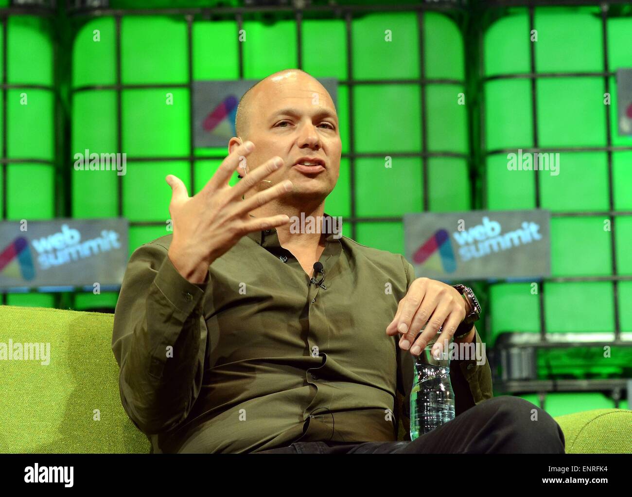Lily Cole talks at the Web Summit while food critic Tom Parker Bowles & Man V Food host Adam Richman talk at the Food Summit, RDS, Dublin, Ireland - 05.11.14.  Featuring: Tony Fadell Where: Dublin, Ireland When: 05 Nov 2014 Stock Photo