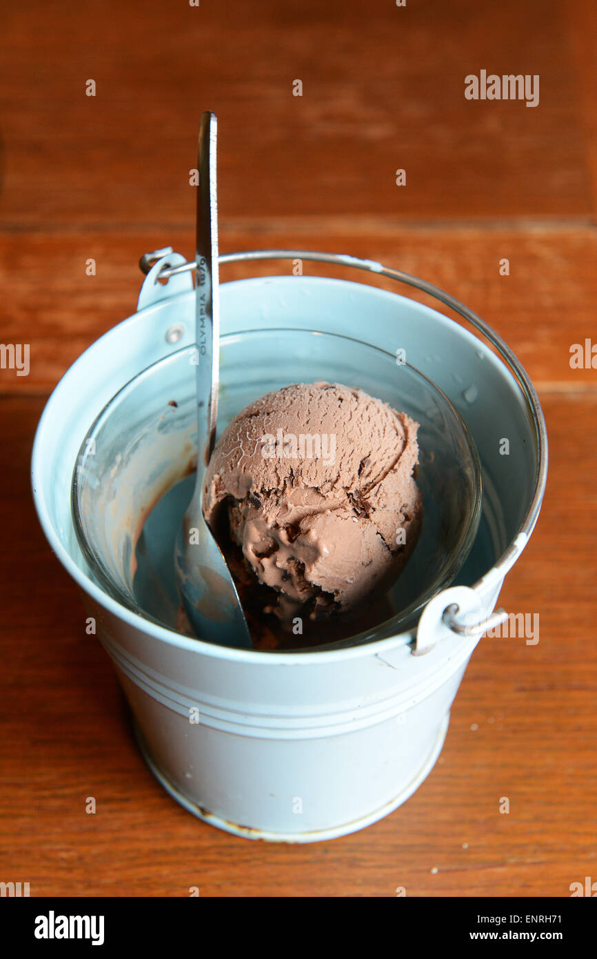 Chocolate ice cream dessert desserts Stock Photo