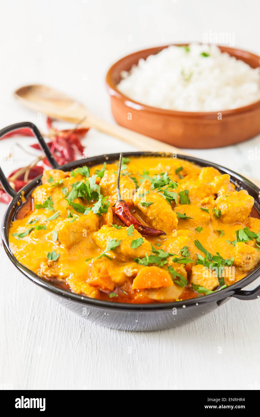 Indian coconut chicken curry hires stock photography and images Alamy