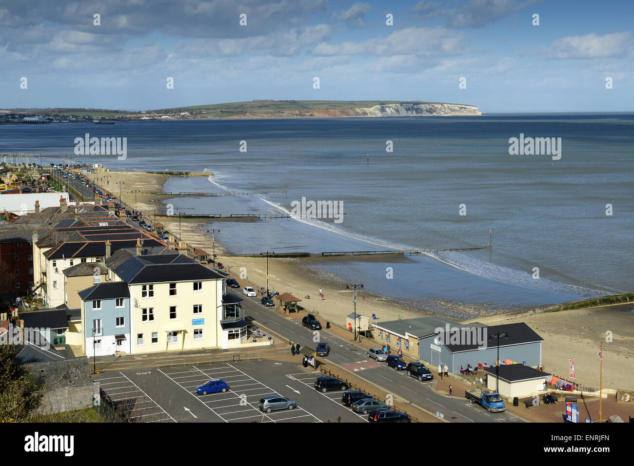 Shanklin beach seafront Isle of Wight Stock Photo