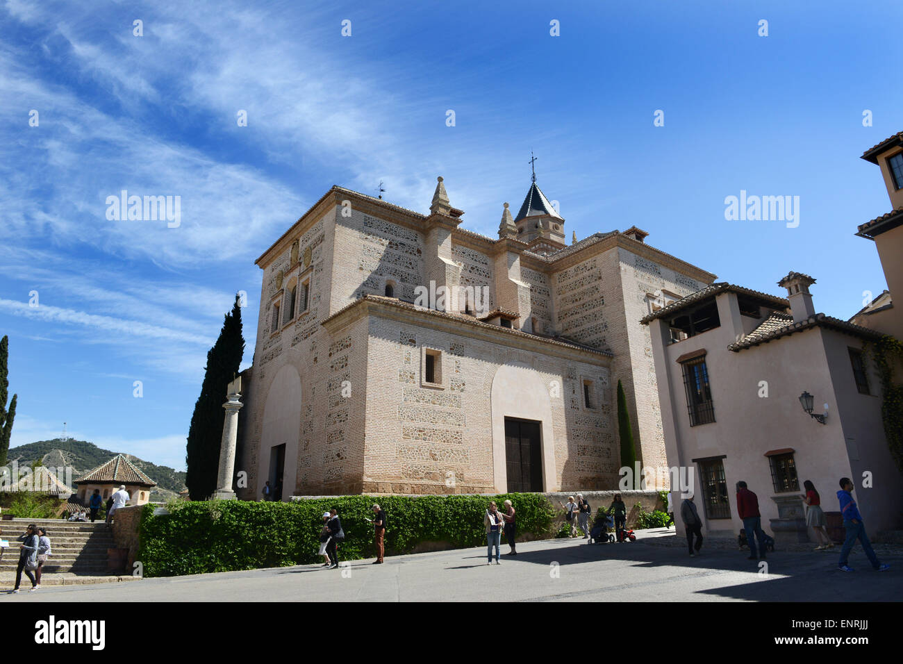 Church of Santa Maria de la Alhambra Granada Andalusia Spain Stock Photo
