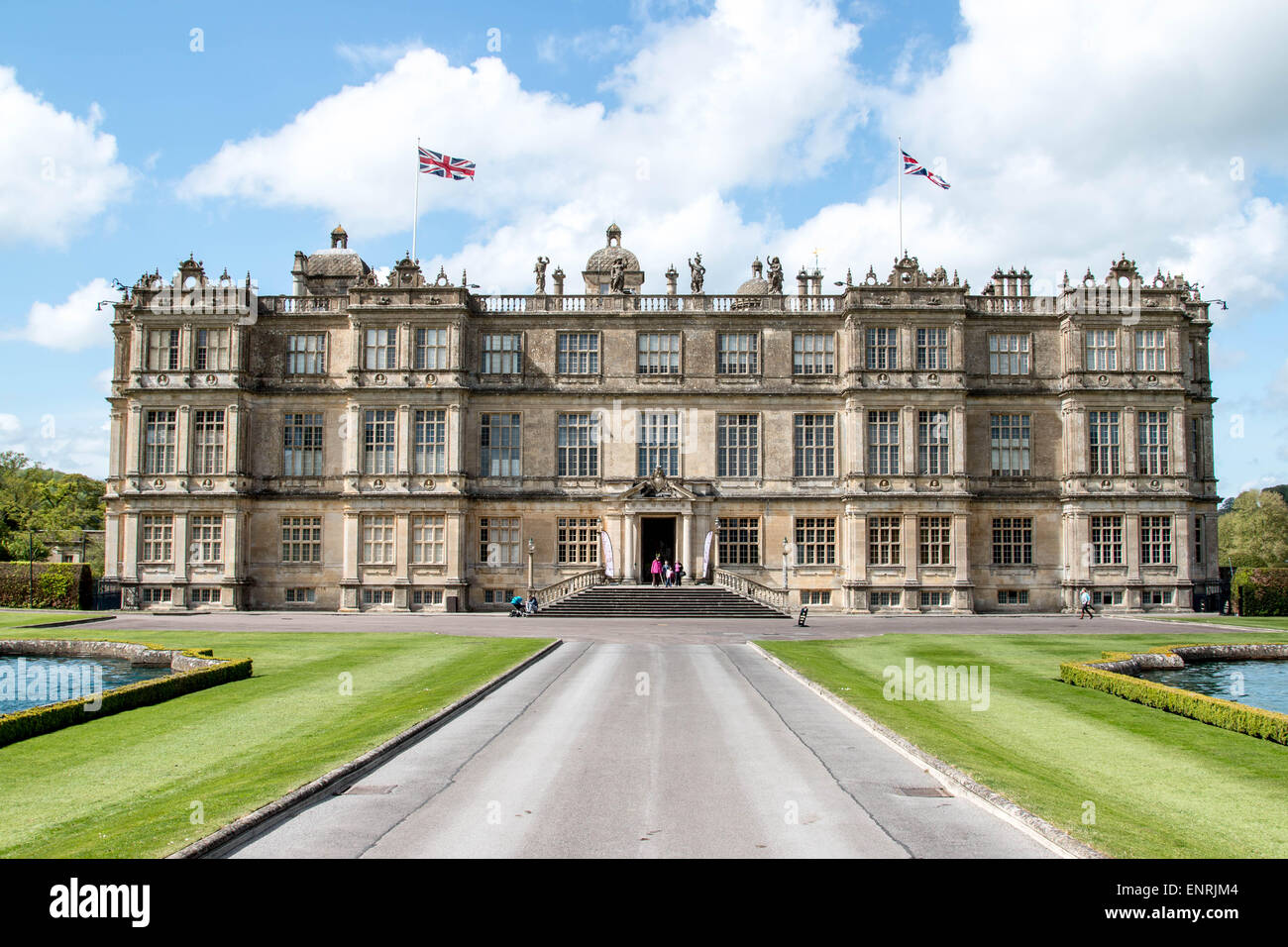 Longleat, Wiltshire, UK. 10th May, 2015. view of Longleat house , Longleat Safari Park in Wiltshire takes a step back in time by add a new Jurassic theme area to its adventure park, the new attractions go live on 22nd May 2015 Credit:  darren Attersley/Alamy Live News Stock Photo