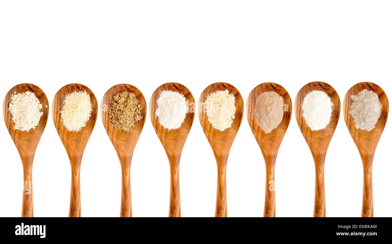 gluten free flours collection (almond, coconut, flax meal, brown rice