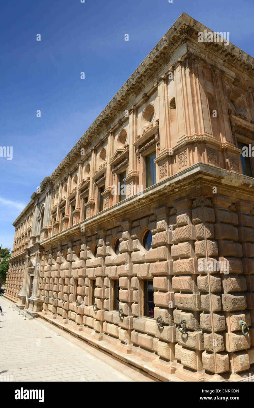 Alhambra Palace of Charles V Granada Andalusia Spain Stock Photo