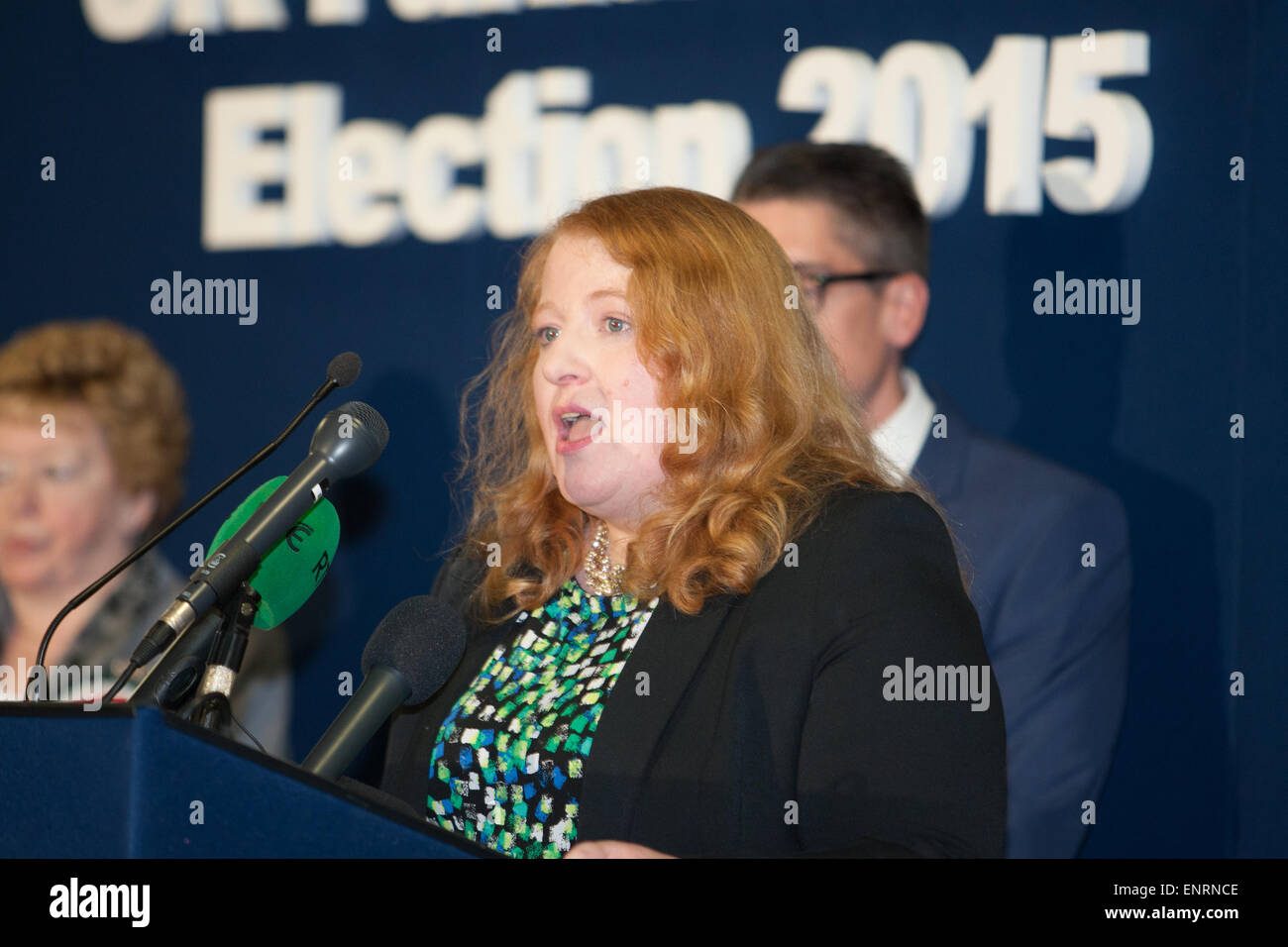 Belfast UK. 7th May 2015 General Election: Naomi Long from the Alliance who lost her seat in the constituency of Belfast East Stock Photo