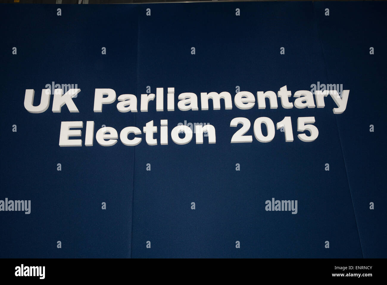 Belfast UK. 7th May 2015 General Election: UK Parliamentary Election 2015 sign Stock Photo