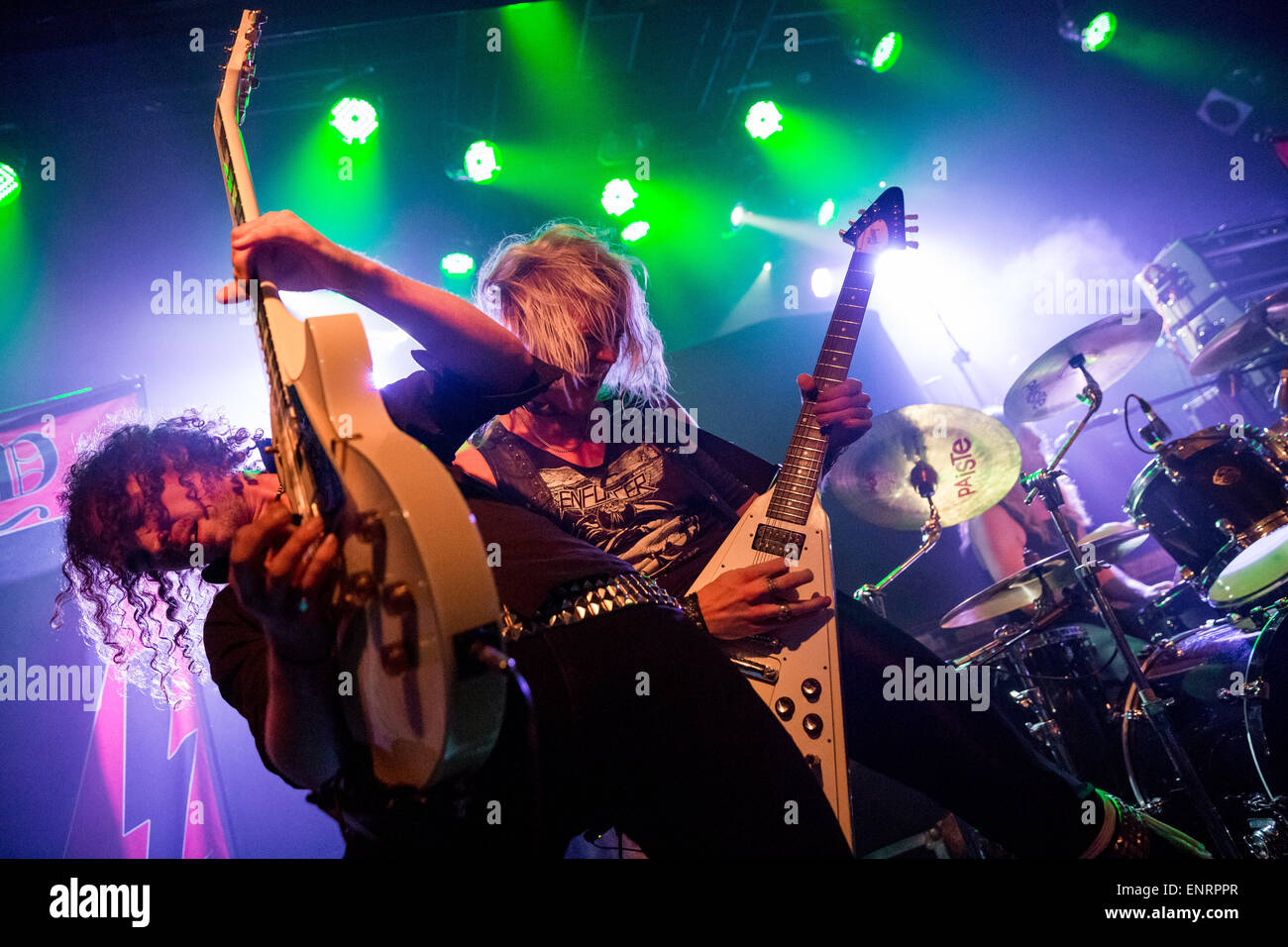 Enforcer performing live on stage at Paradise Garage  Featuring: Olof Wikstrand,Joseph Tholl Where: Lisbon, Portugal When: 01 Nov 2014 Credit: Rui M Leal/WENN.com Stock Photo