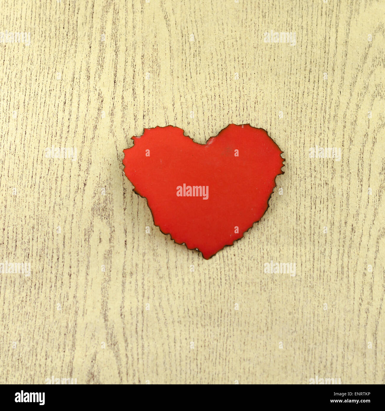 red heart on wood background Stock Photo - Alamy