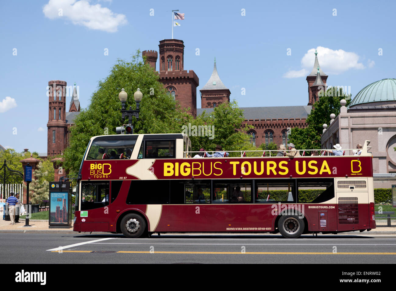 Big Bus Double Decker Tour Bus Washington Dc Usa Stock