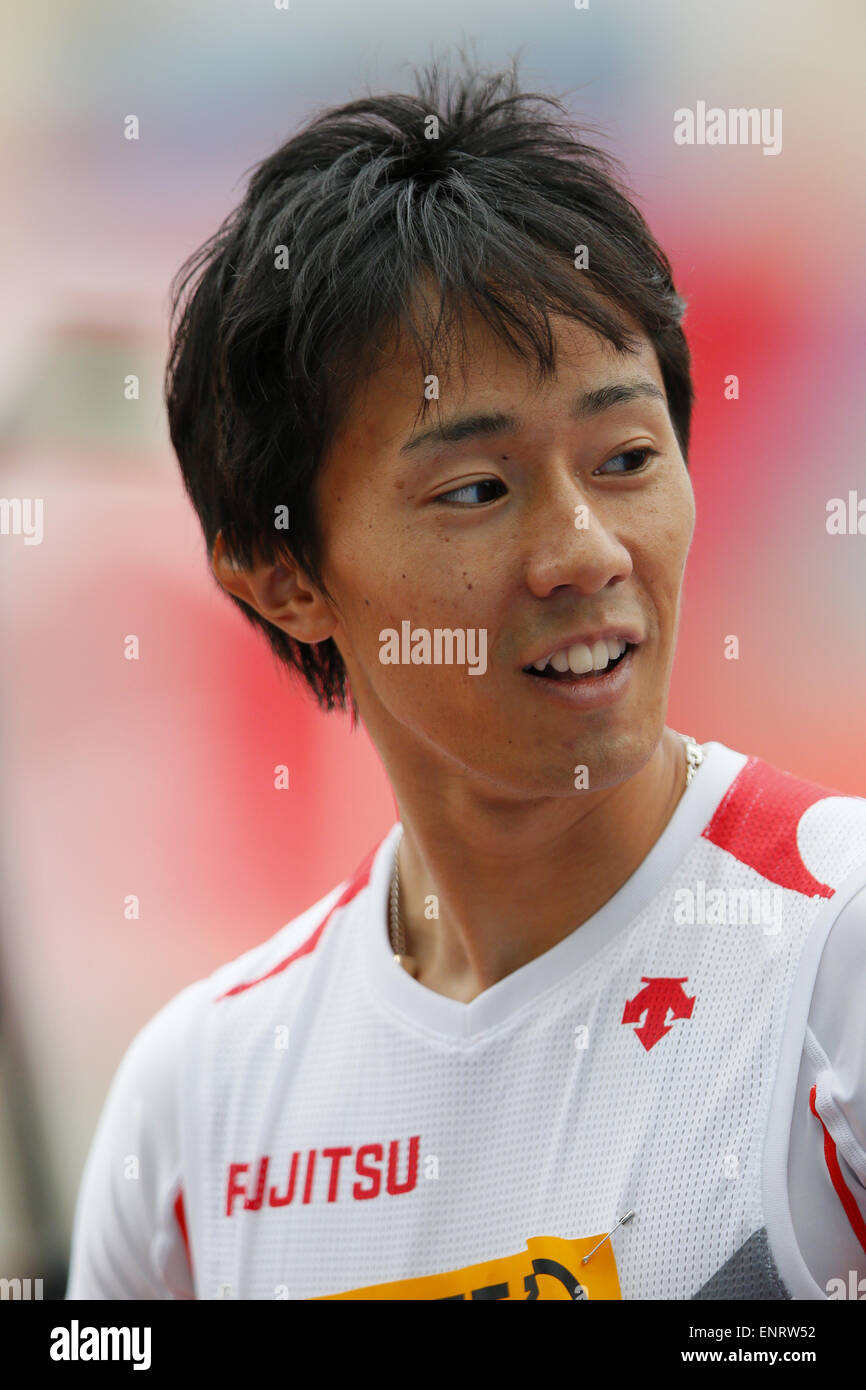 Kawasaki, Men's 100m at Todoroki Stadium, Kanagawa, Japan. 10th May, 2015. Kei Takase Athletics : IAAF World Challenge Seiko Golden Grand Prix in Kawasaki, Men's 100m at Todoroki Stadium, Kanagawa, Japan . Credit:  Yusuke Nakanishi/AFLO SPORT/Alamy Live News Stock Photo