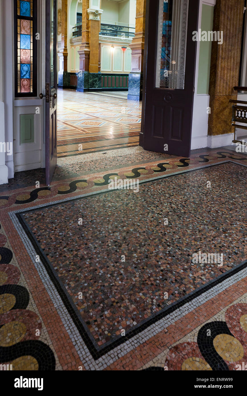 Mosaic tile floor USA Stock Photo Alamy