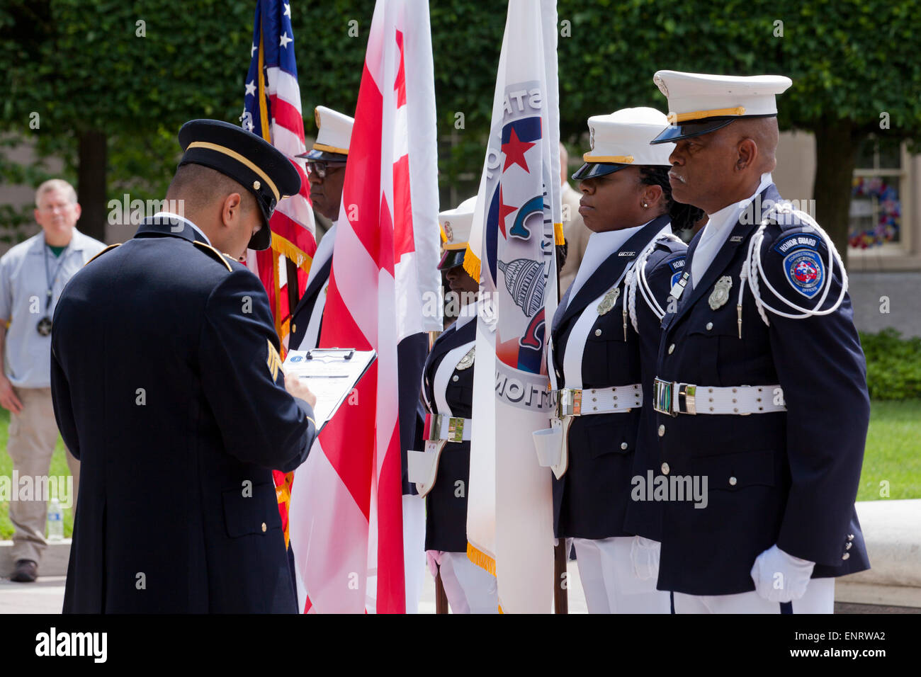2015 National Police Week Honor Guard competition - Washington, DC USA Stock Photo