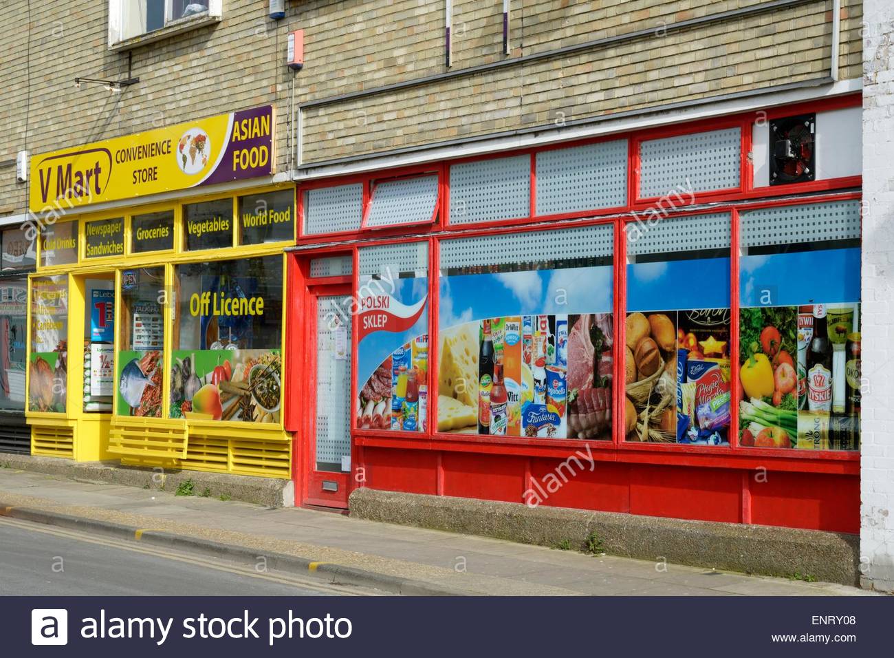 The V Mart (Asian Food) Convenience Store and Polski Sklep (Polish Stock  Photo - Alamy