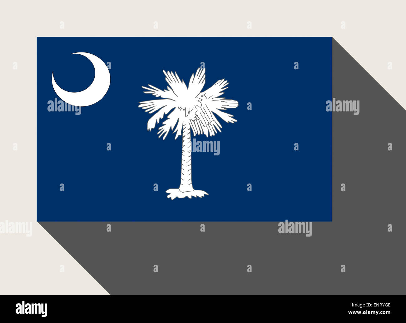 American State of South Carolina flag in flat web design style Stock ...