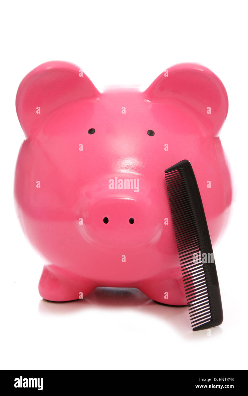 saving money at the hair dressers cutout Stock Photo