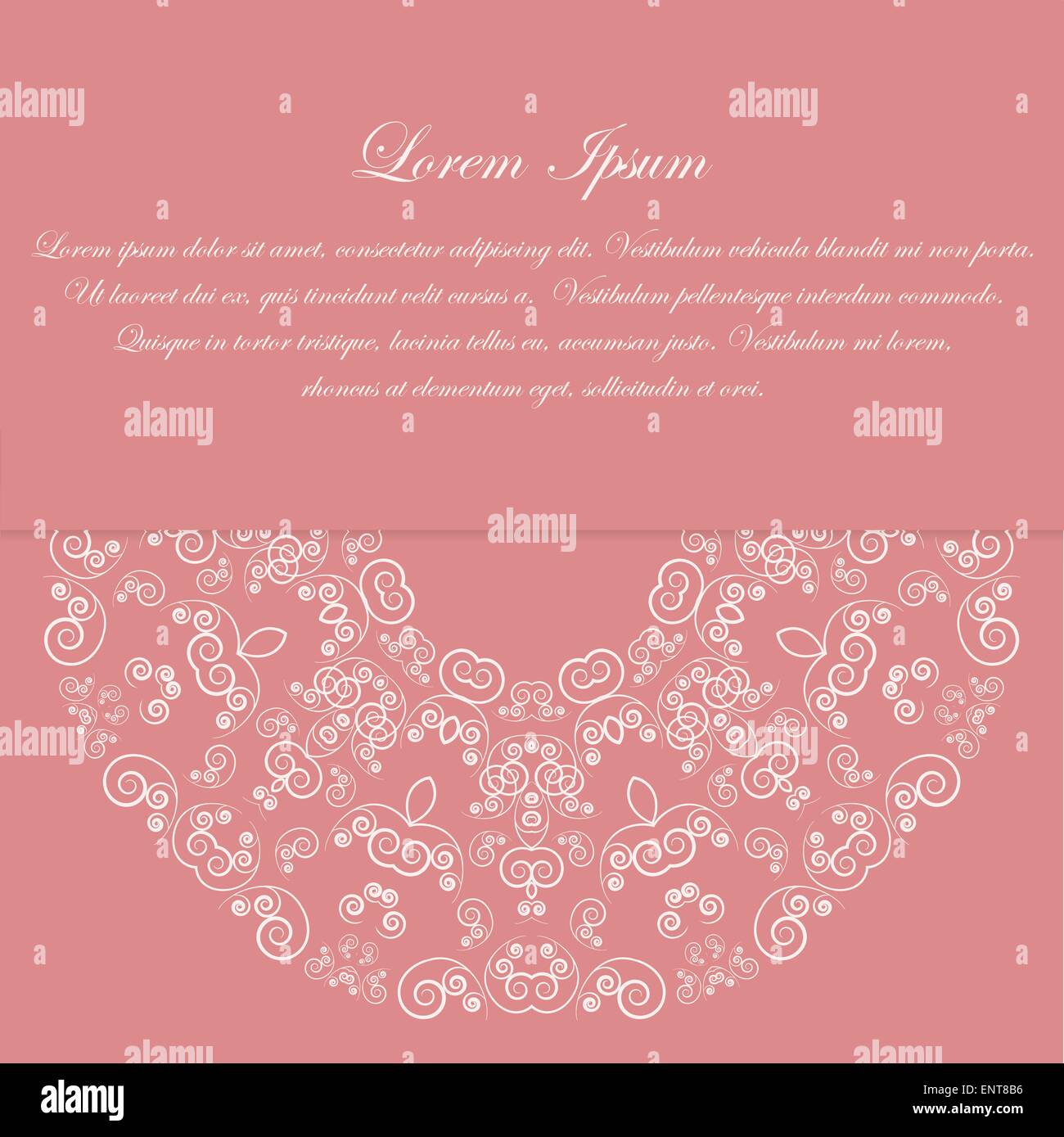 Pink card design with ornate pattern Stock Vector Image & Art - Alamy