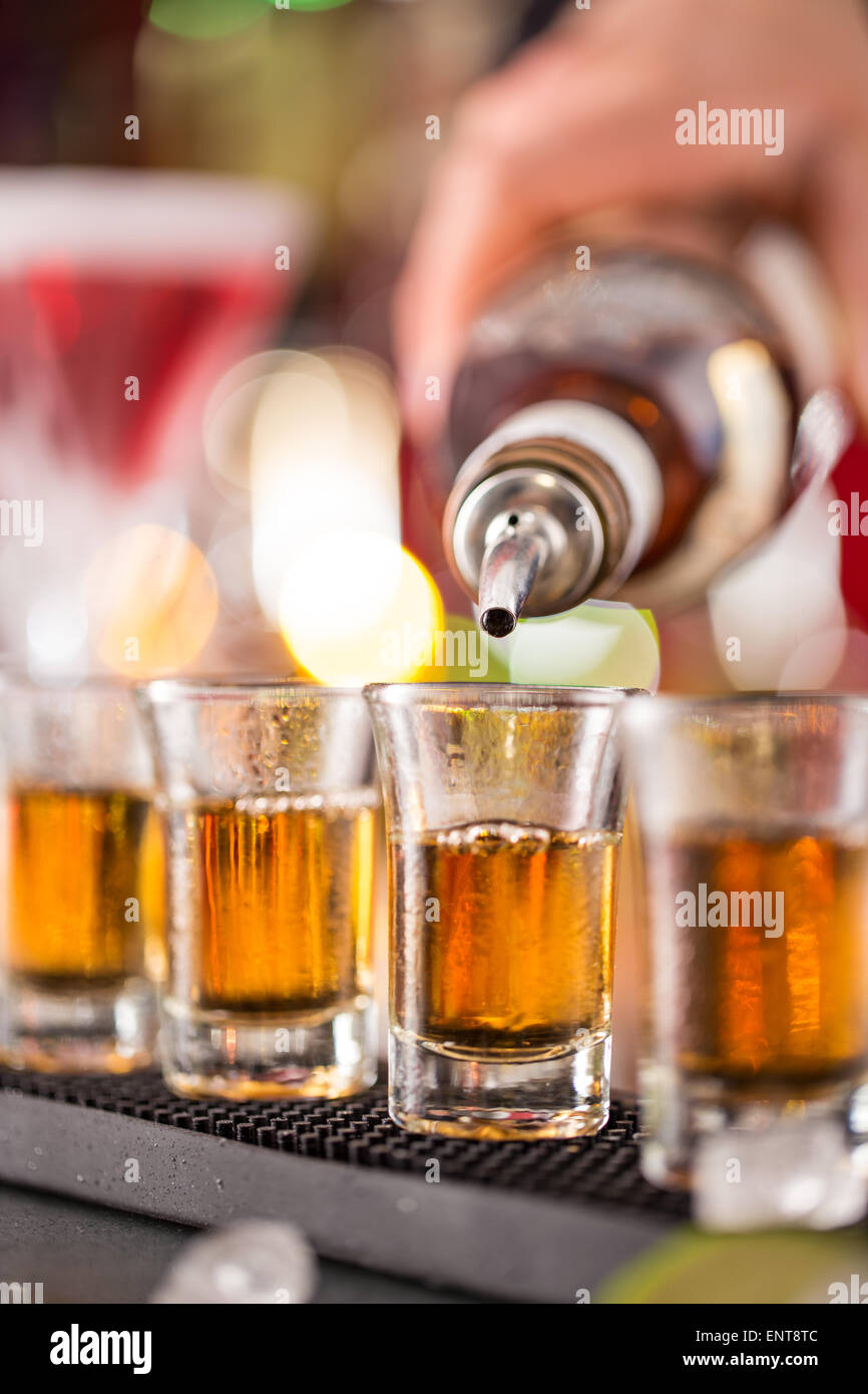 Snifters on bar desk, close-up Stock Photo - Alamy