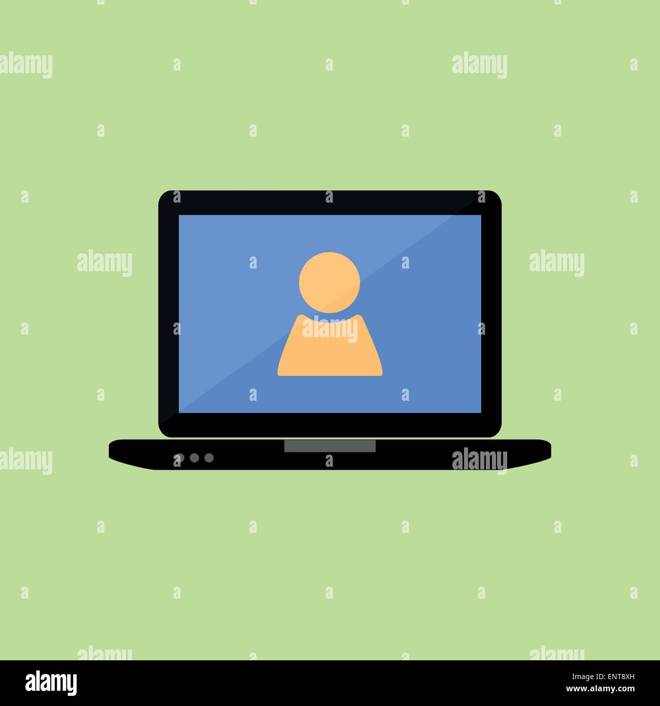 Man on laptop pc Stock Vector Images - Alamy