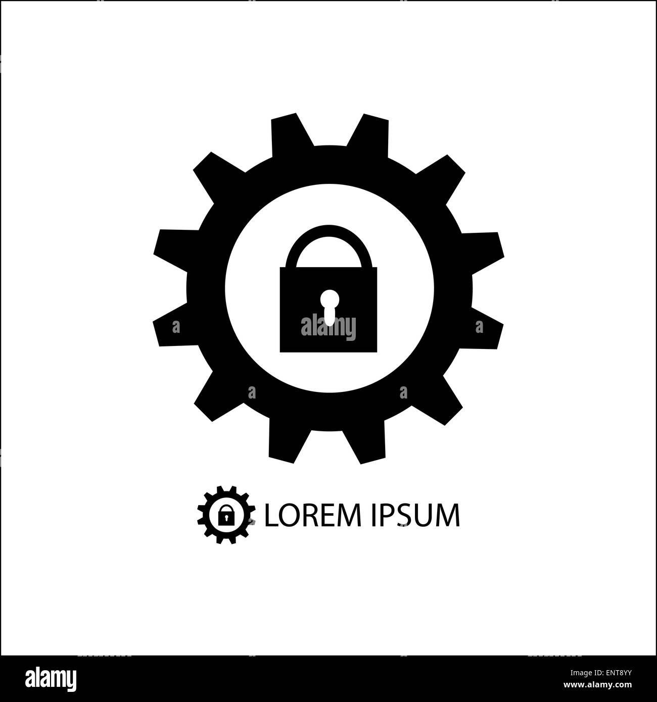 Gear wheel lock logo hires stock photography and images Alamy