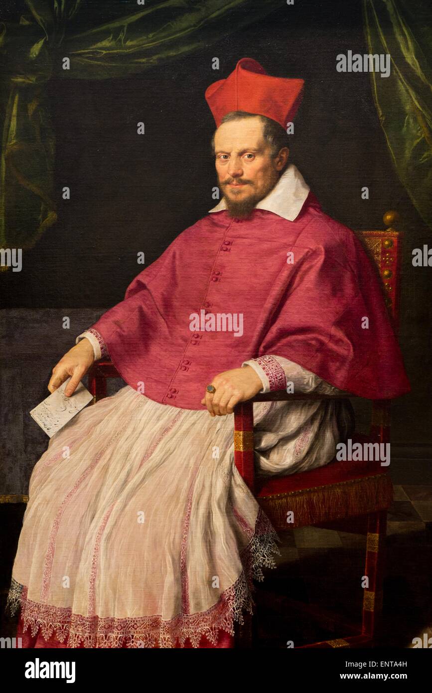 Portrait of the cardinal of Bonsy 25/10/2013 - 17th century Collection Stock Photo