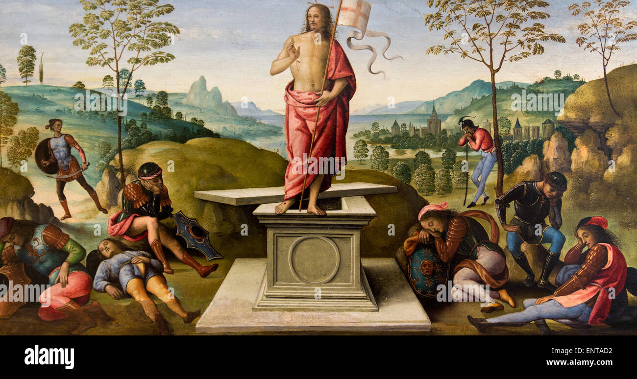ActiveMuseum 0006055.jpg / The resurrection of the Christ, student of Piero della Francesca and Verrocchio. He had Raphael like student at the end of the century. 04/12/2013  -   / 16th century Collection / Active Museum Stock Photo