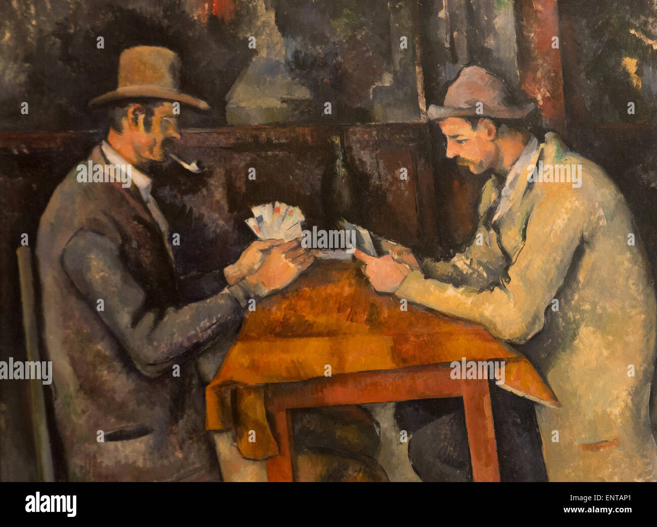 ActiveMuseum 0006316.jpg / The card players Cezanne became interested in depicting labourers playing cards. During the 1890s he completed five painting of this subject. 22/01/2014  -   / 19th century Collection / Active Museum Stock Photo