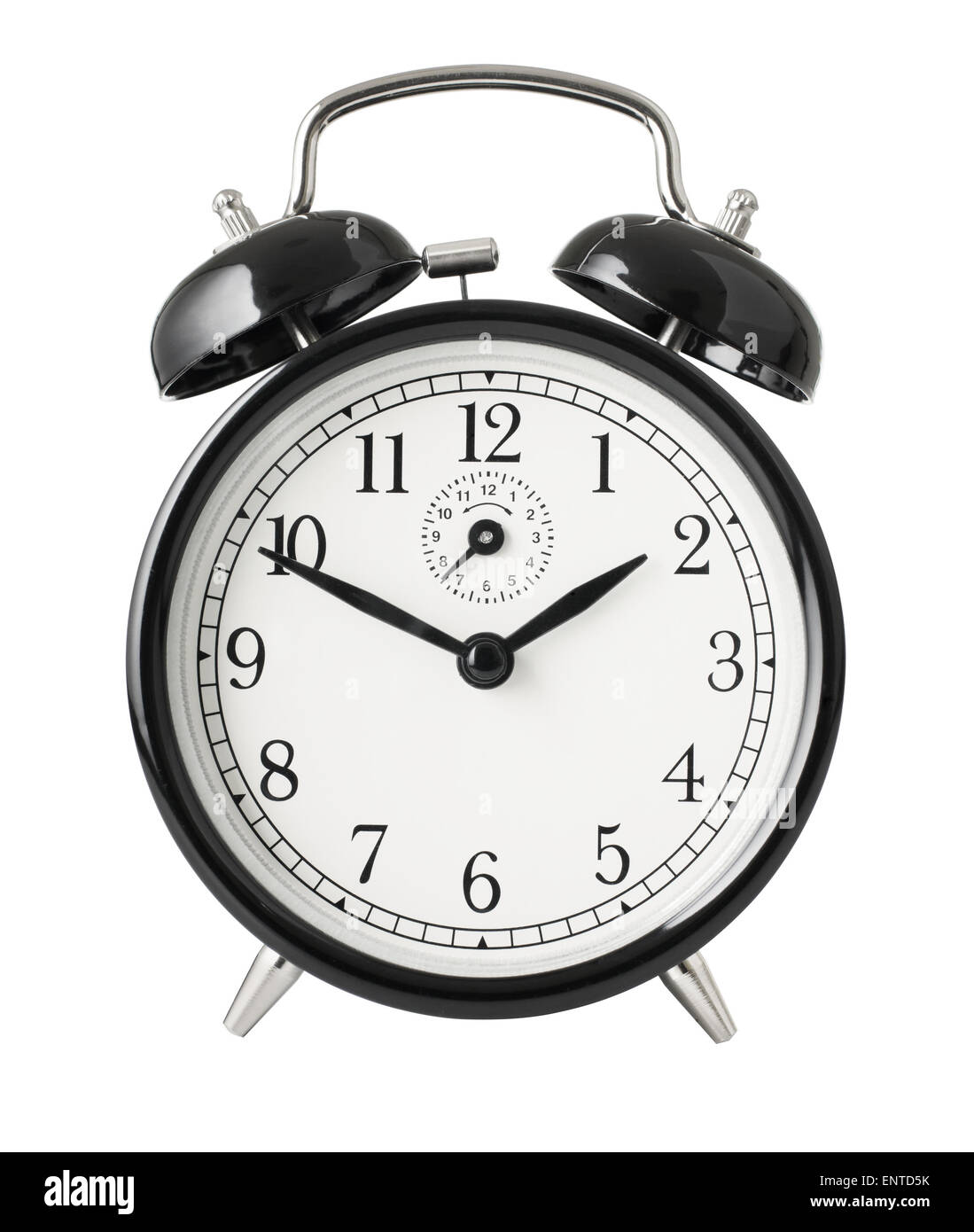 Simple alarm clock isolated object with clipping path included Stock Photo