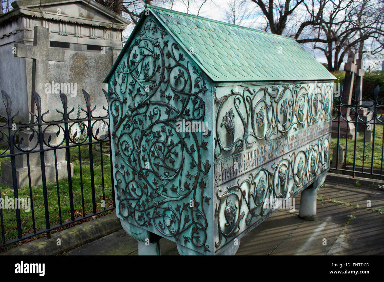 Decorative, Victorian Tomb, Brompton Cemetery, London England Stock Photo